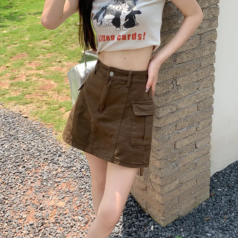 YINLEI Cargo Short Skirts Women's-1