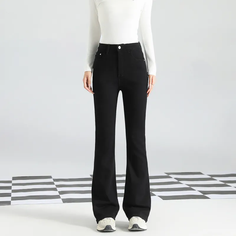 FAWENXIANGZI Jeans Women's Black-5