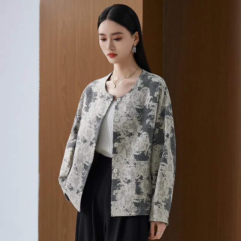 Hang Yi Court Jackets Women's Gray-2