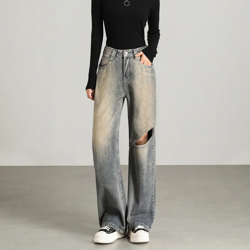 FAWENXIANGZI Jeans Women's Blue-6
