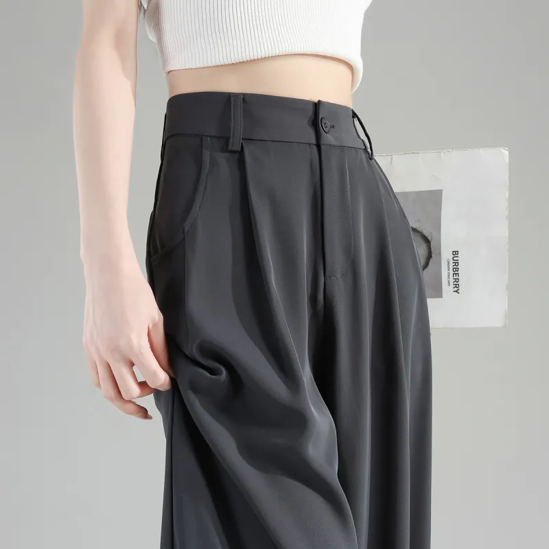 Tonlion Suit Trousers Women's Dark Gray-3