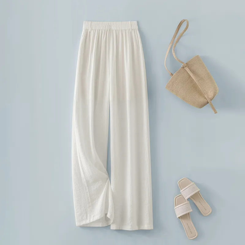IHIMI Casual Pants Women's Gardenia White-2