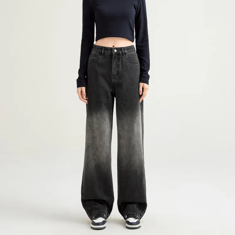 FAWENXIANGZI Jeans Women's Black-7