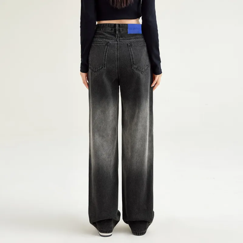 FAWENXIANGZI Jeans Women's Black-6