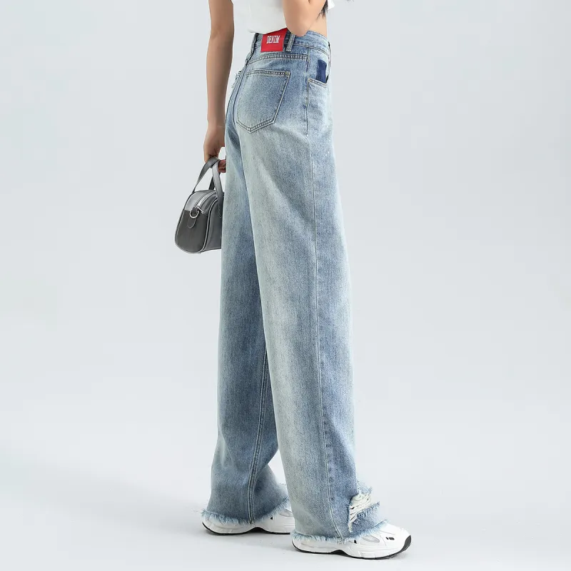 FAWENXIANGZI Jeans Women's Blue-5
