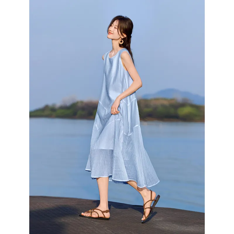 Mo Han Yi Mei Sleeveless Dress Women's-3