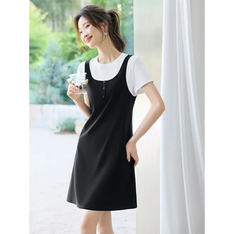 Mo Han Yi Mei Short Sleeved Dress Women's-1
