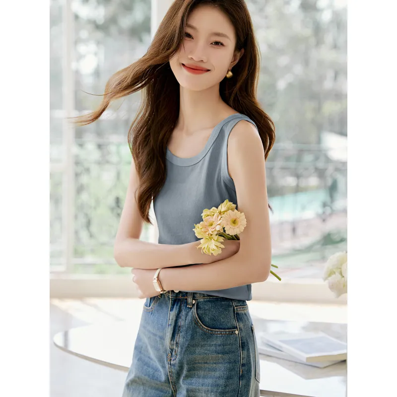 Mo Han Yi Mei Tank Tops Women's Blue-1