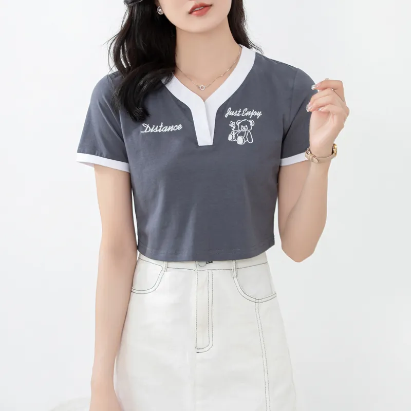 FAWENXIANGZI Regular T Shirt Women's-4
