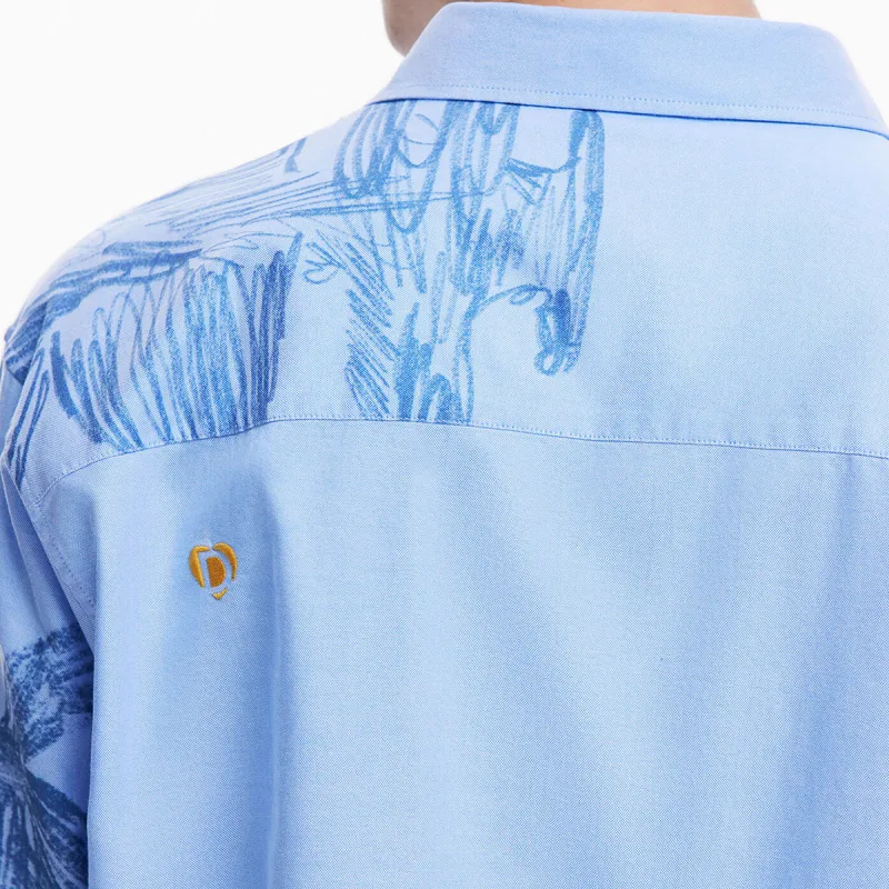 Desigual Shirts Men Light Blue-4