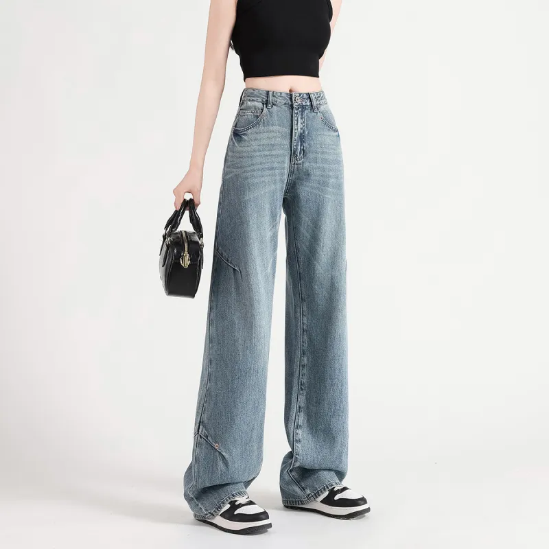 FAWENXIANGZI Jeans Women's Nostalgic Blue-6