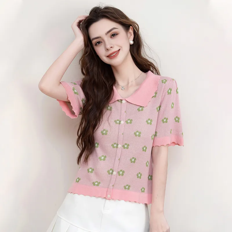 FAWENXIANGZI Knitwear Women's Pink-1