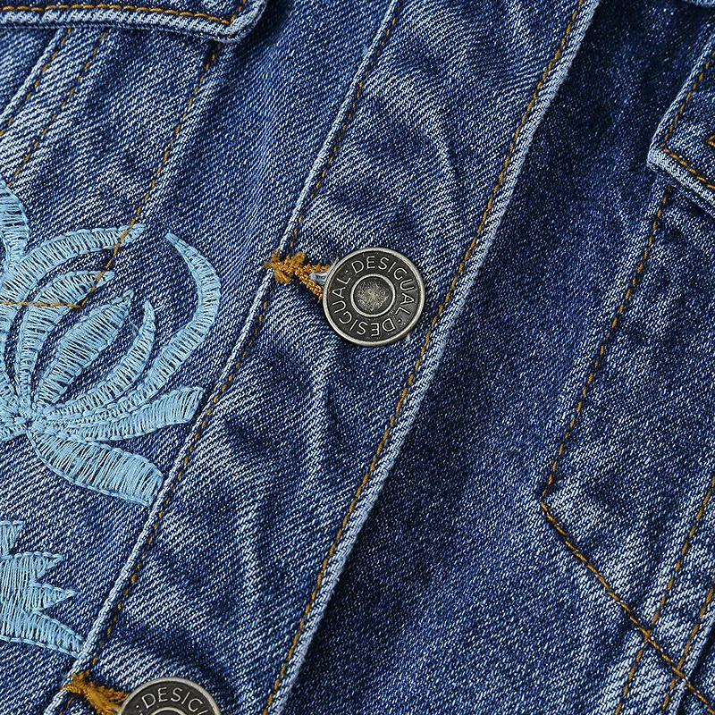 Desigual Denim Jackets Women's Medium Blue Denim-6