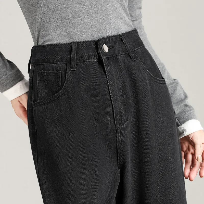 FAWENXIANGZI Jeans Women's Black-9