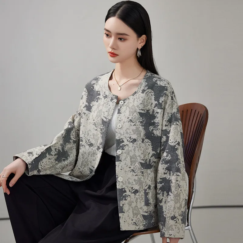 Hang Yi Court Jackets Women's Gray-5