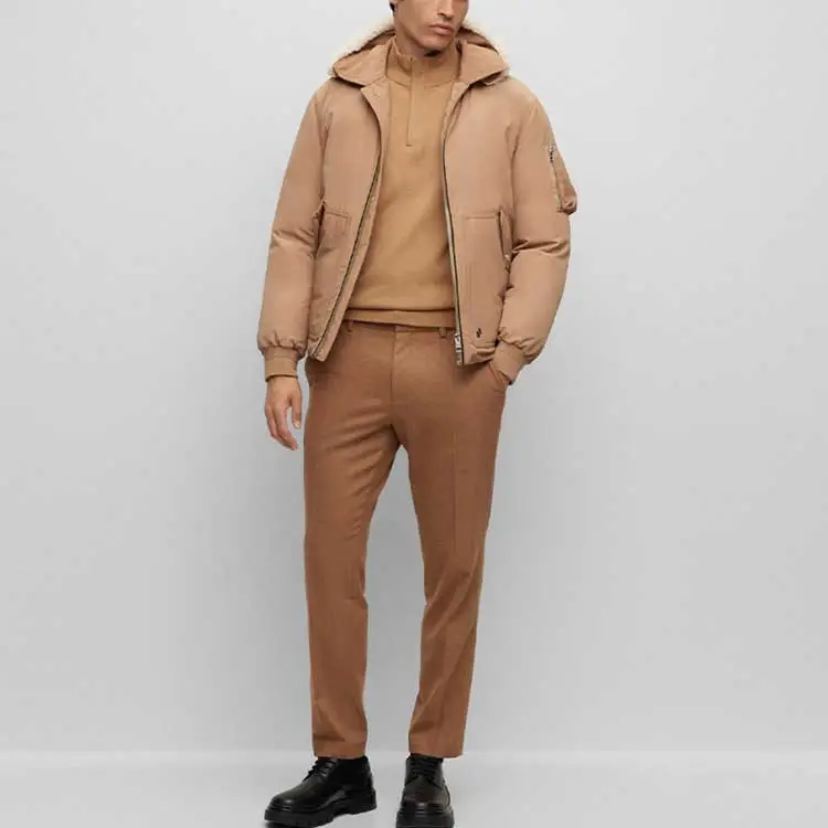 HUGO BOSS Sweaters Men Medium Beige-3