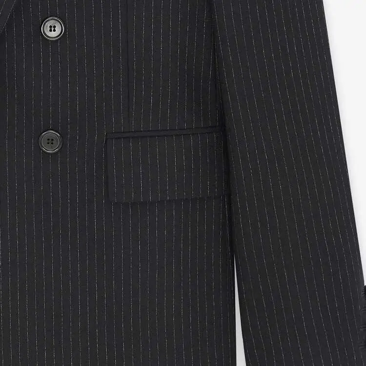 SAINT LAURENT FW23 Business Suits Coats Men's Black-3
