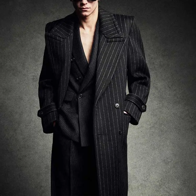 SAINT LAURENT FW23 Business Suits Coats Men's Black-2
