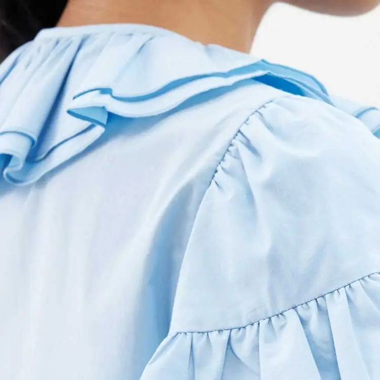 GUCCI Ruffled Short-Sleeved Blouse-5