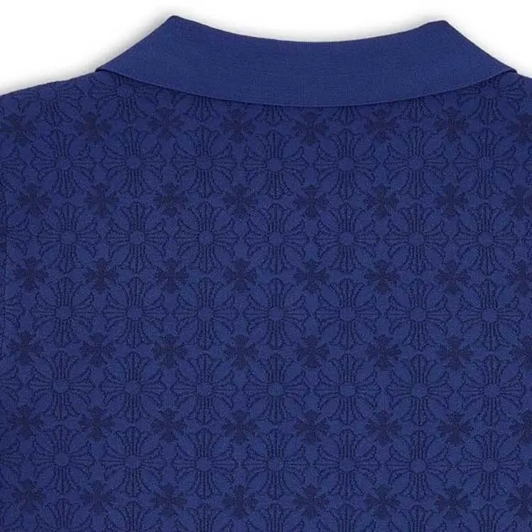 Chrome Hearts SS23 Polo Shirt Unisex Blue-3