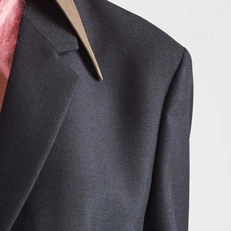 PRADA Detachable Collar Single Breasted Blazer-4