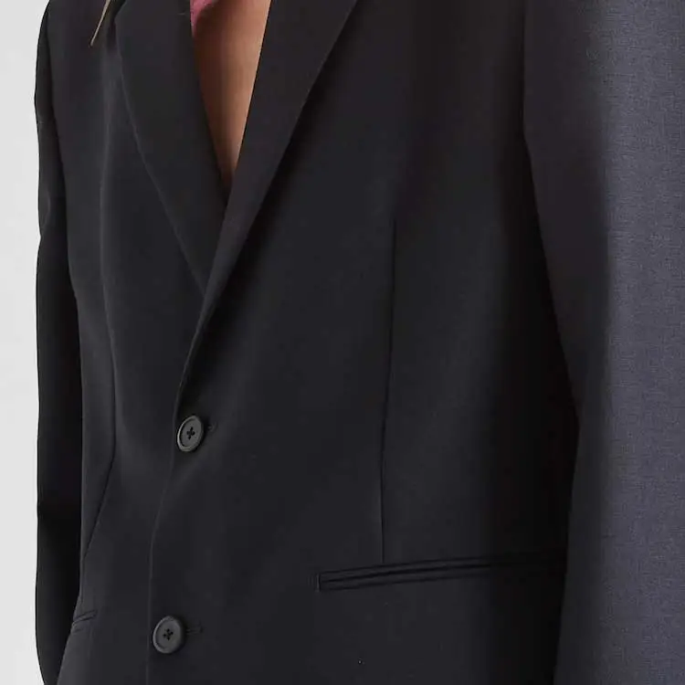 PRADA Detachable Collar Single Breasted Blazer-3
