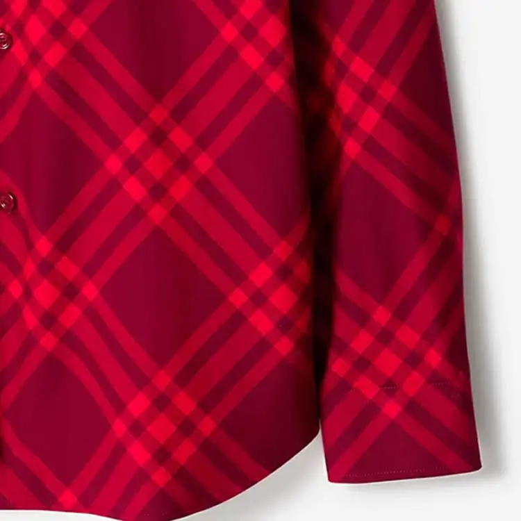 Burberry Shirt Men's Raspberry Red-5