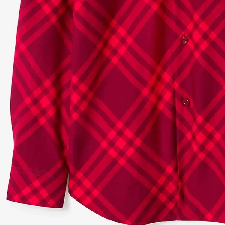 Burberry Shirt Men's Raspberry Red-3