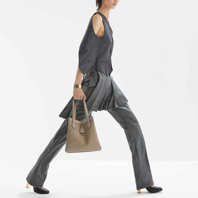 FENDI Deconstructed Pinstripe Wool Waistcoat-2