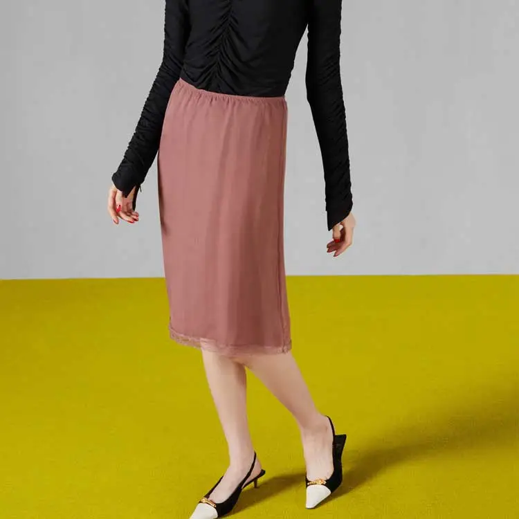 GUCCI Lace Trim Detail Midi Skirt-3