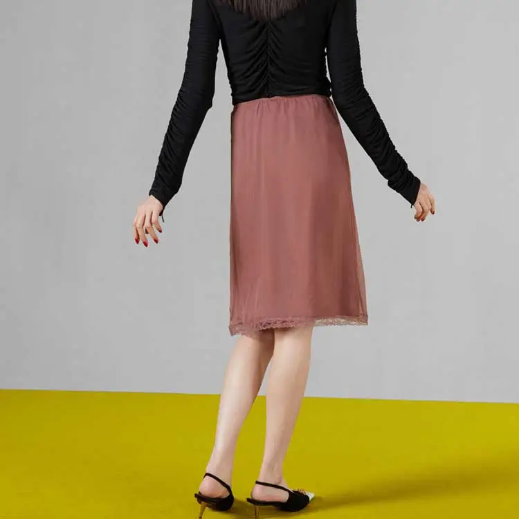 GUCCI Lace Trim Detail Midi Skirt-2