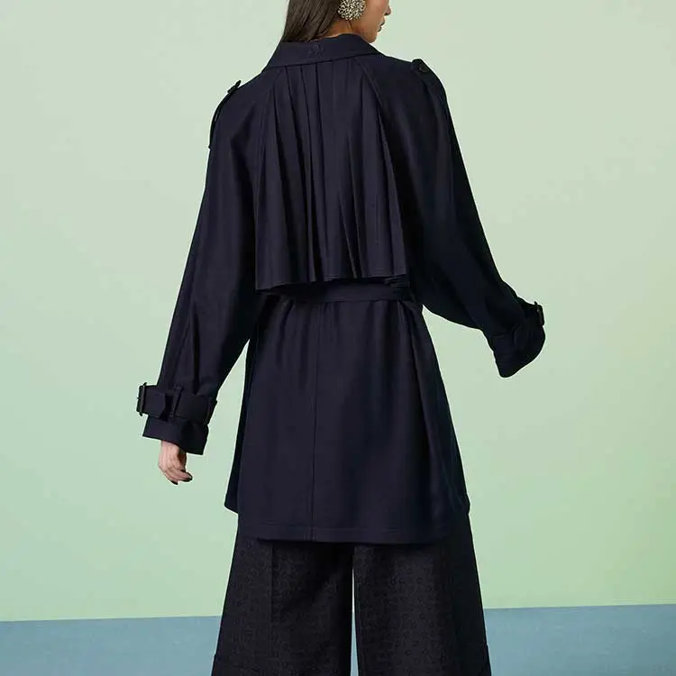 GUCCI Trench Coats Women's Navy-3