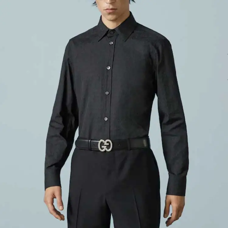 GUCCI Shirts Men Black-1