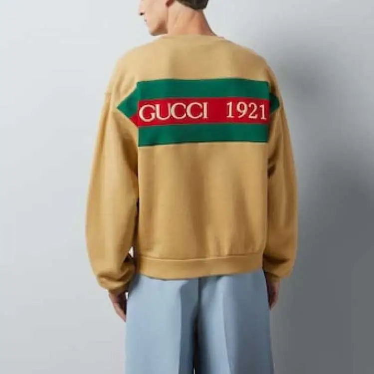 GUCCI Logo Embroidered Crewneck Sweatshirt-3