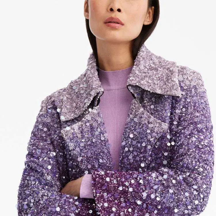 OSCAR DE LA RENTA Coats Women's Purple-4