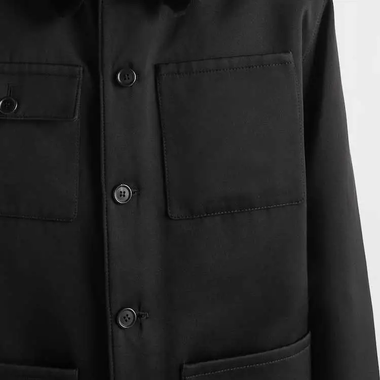 PRADA Leather Jacket Men's Black-4
