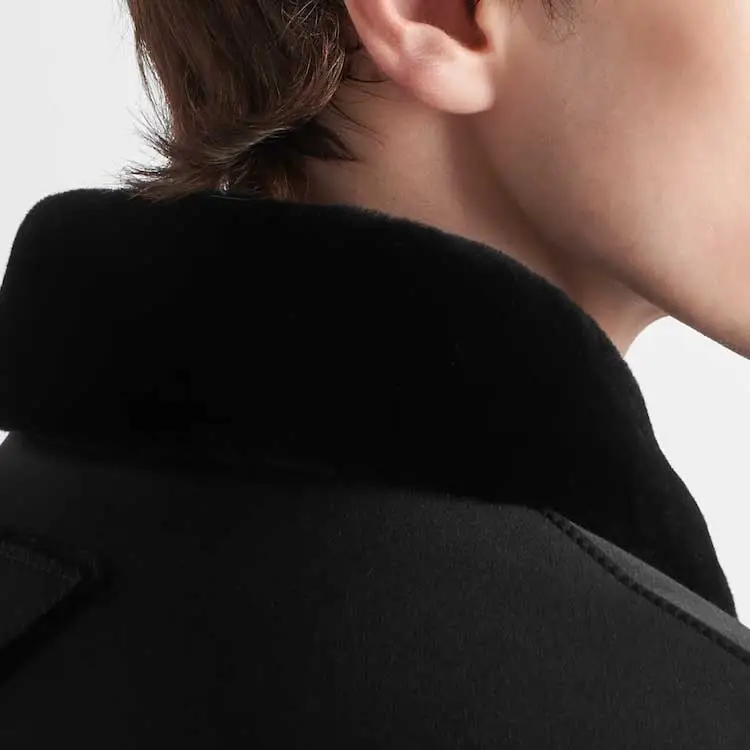 PRADA Leather Jacket Men's Black-2