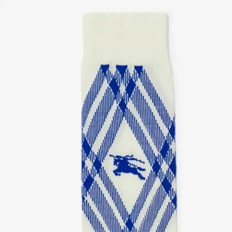 Burberry FW23 Knee-High Socks Men's 1 Pack White-5