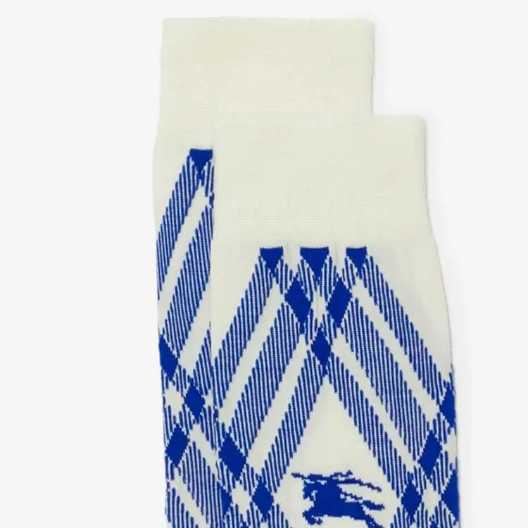 Burberry FW23 Knee-High Socks Men's 1 Pack White-6