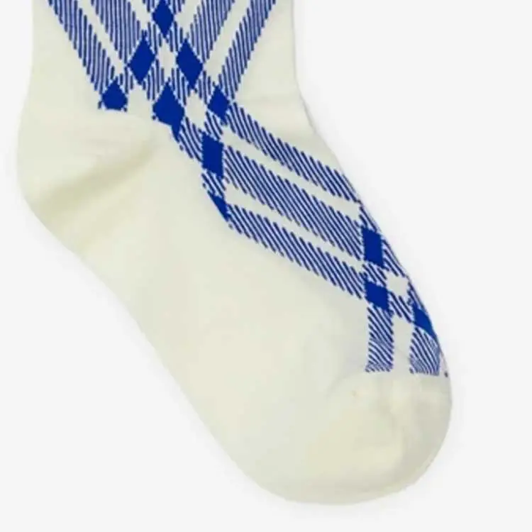 Burberry FW23 Knee-High Socks Men's 1 Pack White-4
