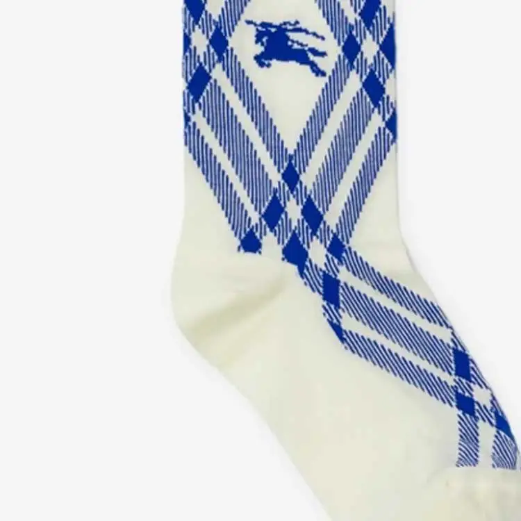 Burberry FW23 Knee-High Socks Men's 1 Pack White-2