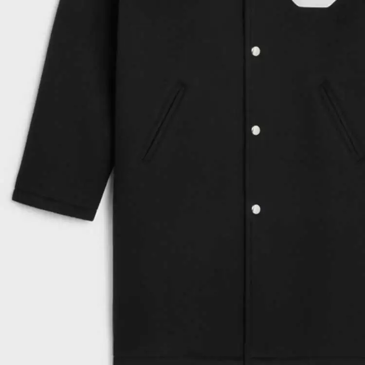 CELINE College Long Parka In Double face Wool-2