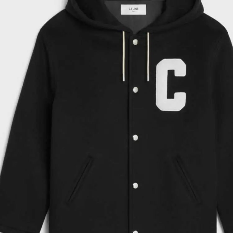 CELINE College Long Parka In Double face Wool-3