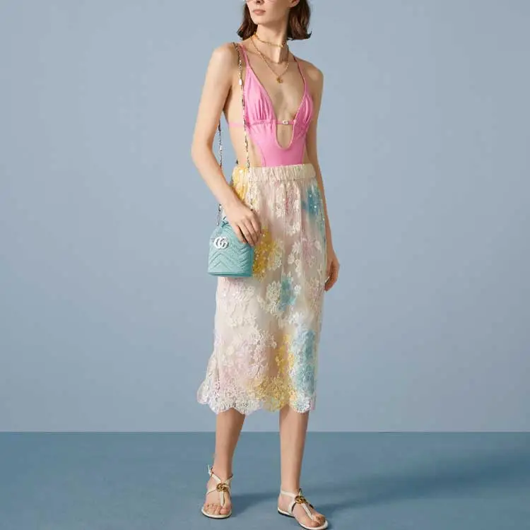 GUCCI FW23 One-piece Swimsuit Women's Pink-3