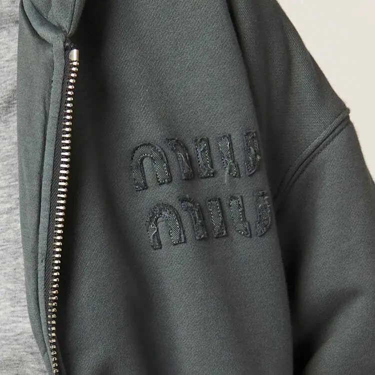 MIU MIU FW23 Sweatshirt Women's Gray-3