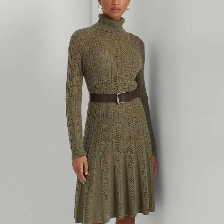 Polo Ralph Lauren Long Sleeved Dresses Women's Green-3