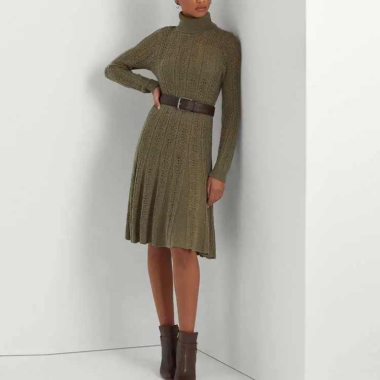 Polo Ralph Lauren Long Sleeved Dresses Women's Green-1