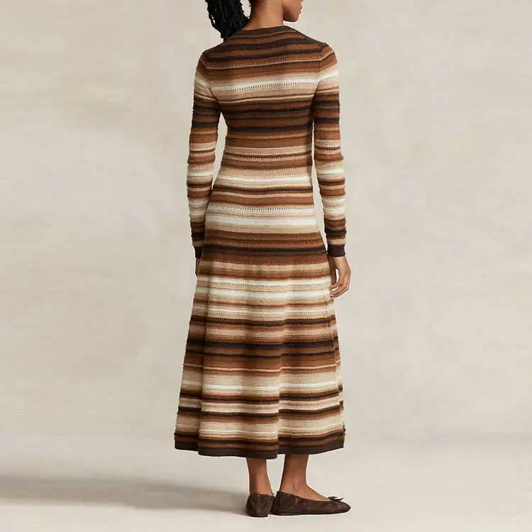 Polo Ralph Lauren FW23 Long Sleeved Dresses Women's Multicolor-3