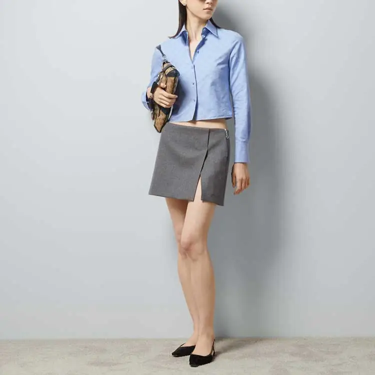 GUCCI Casual Short Skirts Women's Gray-1