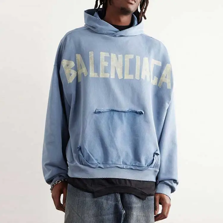 Balenciaga Ripped Pocket Hoodie-9
